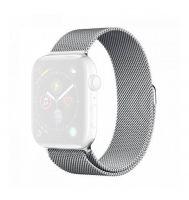 Devia výměnný kovový pásek Milánský tah pro Apple Watch 38, 40, 41mm stříbrná