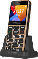 myPhone Halo 3 Senior gold s nabíjecím stojánkem CZ