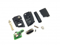 Originální klíč / ovládání VW 5G0959752BC pro Škoda Fabia III, Octavia III, Superb III, VW Golf VII, Polo, Tiguan II, Touran, Seat Leon III, Ateca, Arona, Tarraco black POUŽITÝ