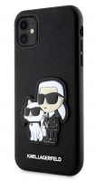 Karl Lagerfeld pouzdro PU Saffiano Karl and Choupette NFT black pro Apple iPhone 11