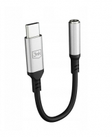 audio adaptér 3mk USB-C - jack 3,5mm black