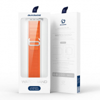 Dux Ducis výměnný nylonový pásek alpský tah pro Apple Watch, Watch 2, 3, 4, 5, 6, 7, 8, 9, 10, SE, SE 2. gen, Ultra, Ultra 2 verze 42, 44, 45, 46, 49mm orange