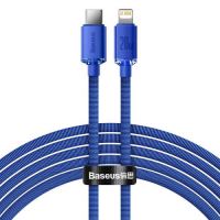 datový kabel Baseus Crystal Shine USB-C/Lightning FastCharge 3A 20W blue 2m