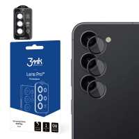 ochranné tvrzené sklo na sklíčko kamery s kovovým rámečkem 3mK black pro Samsung S916B Galaxy S23 Plus 5G, 3ks