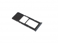 originální držák SIM + držák paměťové karty pro Samsung A705F Galaxy A70 Single SIM black