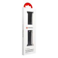 Forcell F-Design FA01 silikonový pásek pro Apple Watch Series 1, 2, 3, 4, 5, 6, 7, 8, 9, 10, SE, SE 2, Ultra, Ultra 2 42, 44, 45, 46, 49mm black
