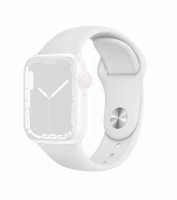 Forcell F-Design FA01 silikonový pásek pro Apple Watch Series 1, 2, 3, 4, 5, 6, 7, 8, 9, SE, SE 2 38, 40, 41mm bílá