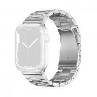 Forcell F-Design FA10 kovový pásek pro Apple Watch Series 1, 2, 3, 4, 5, 6, 7, 8, 9, SE, SE 2 38, 40, 41mm stříbrná