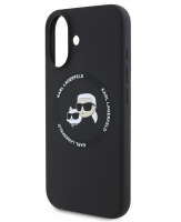 Karl Lagerfeld pouzdro Liquid Silicone K&CH Heads MagSafe black pro Apple iPhone 16