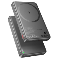 HOCO MagSafe kovová powerbanka Q26A PD QC3.0 20W 10000mAh grey