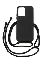 Pouzdro Jekod Silicone Case se šňůrkou na krk pro Xiaomi Redmi Note 12 5G black