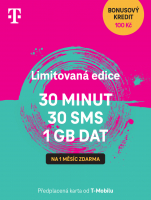Twist SIM karta Limitovaná edice 3v1 - 30 minut + 30 SMS + 1GB dat + 100 Kč kredit