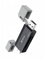 Devia adaptér pro MicroSD kartu 2v1 EL240 s USB-C a USB-A výstupem black