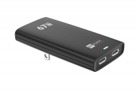 cestovní nabíječka ER POWER Dual GaN Travel Slim Charge black s výstupem 2x USB-C / USB-C 67W