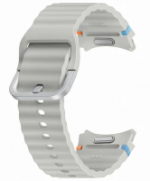 originální výměnný silikonový pásek univerzální Samsung ET-SNL31 Sport Band 20mm M/L pro Galaxy Watch FE, Watch7, Watch6, Watch6 Classic, Watch5, Watch5 Pro, Watch4, Watch4 Classic 40, 41, 42, 43, 44mm stříbrná