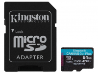 Kingston microSDXC Canvas Go! Plus 64GB 200MB/s 4K včetně adaptéru