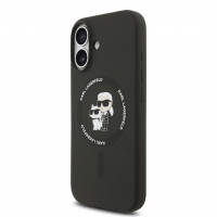 Karl Lagerfeld pouzdro Liquid Silicone Karl and Choupette MagSafe pro Apple iPhone 17 černá