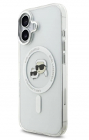 Karl Lagerfeld pouzdro IML K&CH Metal Frame MagSafe pro Apple iPhone 17 transparentní