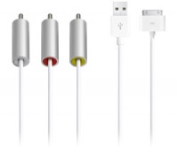originální kompozitní AV kabel Apple MB129ZA/B pro Apple iPhone 2G, 3G, 3GS, 4, 4S, iPod touch, iPod nano, iPod mini