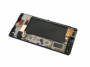 LCD displej + sklíčko LCD + dotyková plocha + přední kryt Nokia Lumia 730, 735 černá - 