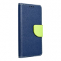 ForCell pouzdro Fancy Book blue lime pro LG K120 K4