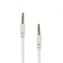 Propojovací audio kabel Jekod Flat 3,5mm - 3,5mm 1m white - 
