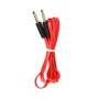 Propojovací audio kabel Jekod Flat 3,5mm - 3,5mm 1m red
