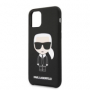 Karl Lagerfeld pouzdro Iconic Silikonový Kryt black pro iPhone 11