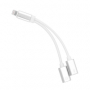 dual adaptér Jekod Lightning silver pro Apple iPhone 7, 8, X, XS, XR, 11, 11 Pro, 11 Pro Max, SE (2020), 12, 12 mini, 12 Pro, 12 Pro Max, 13, 13 mini, 13 Pro, 13 Pro Max, SE (2022), 14, 14 Plus, 14 Pro, 14 Pro Max