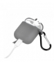 Pouzdro Silicone Case s karabinou pro Apple AirPods grey - 