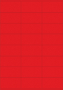 Červené lepící štítky 70x36 mm, balení 100ks