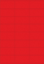 Červené lepící štítky 70x36 mm, balení 100ks