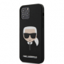 Karl Lagerfeld pouzdro Head Silicone black pro Apple iPhone 12, iPhone 12 Pro