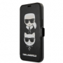 Karl Lagerfeld pouzdro Heads Book black pro Apple iPhone 12, iPhone 12 Pro
