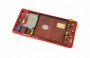 originální LCD displej + sklíčko LCD + dotyková plocha + střední rám Samsung G780F Galaxy S20 FE red - 