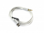 Propojovací audio kabel Jekod AUX 3,5mm jack - USB-C 1m white - 