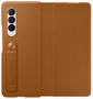 originální pouzdro Samsung Leather Flip Cover pro Samsung F926B Galaxy Z Fold3 5G hnědá - 