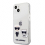 Karl Lagerfeld pouzdro TPU Ikonik Karl and Choupette transparent pro Apple iPhone 13 Pro Max