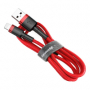 datový kabel Baseus Cafule USB-C FastCharge 3A red-black 1m