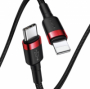 Datový kabel Baseus Cafule PD USB-C Lightning FastCharge 3A red-black 1m - 