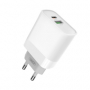 Nabíječka XO L64 PD QC3.0 1x USB-C + 1x USB výstup 18W white