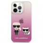 Karl Lagerfeld pouzdro TPU Ikonik Karl and Choupette pink pro Apple iPhone 13 Pro - 
