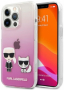 Karl Lagerfeld pouzdro TPU Ikonik Karl and Choupette pink pro Apple iPhone 13 Pro - 