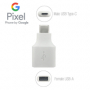originální adaptér Google Pixel USB-C OTG white - 
