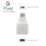 originální adaptér Google Pixel USB-C / USB-A OTG white - 