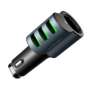 Autonabíječka LDNIO CM11 hliníková s 3x USB výstupem 5.1A black