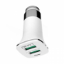 Autonabíječka LDNIO C301 Fastcharge s 2x USB výstupem 3.6A/18W white - 