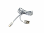 Opletený datový kabel Jekod FastCharge 2A USB-C silver 1m