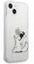 Karl Lagerfeld pouzdro PC/TPU Choupette Eat pro Apple iPhone 13 mini transparent - 