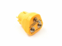 ESD zemnící zástrčka Desco Europe (Vermason) 2x druk 10mm, 1x M5 yellow - Rozbaleno